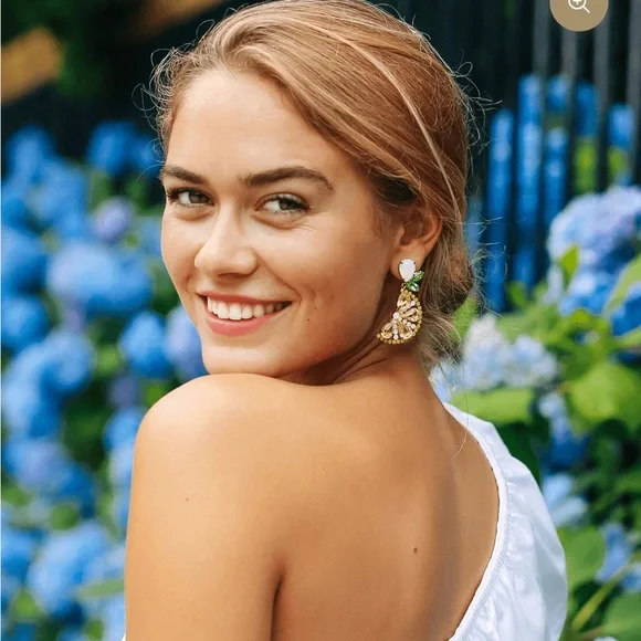 Loren Hope Lemon Drop Crystal Earrings - Picture 2 of 2